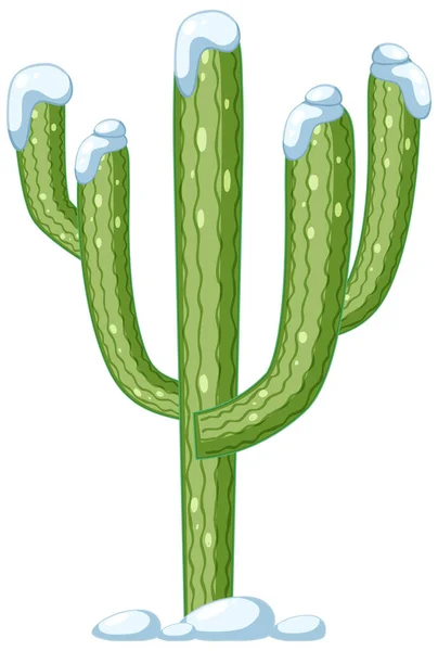 Saguaro Cactus Isolated White Background Illustration — Stock Vector