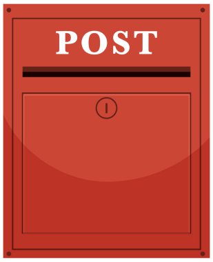 Isolated postbox in cartoon style illustration
