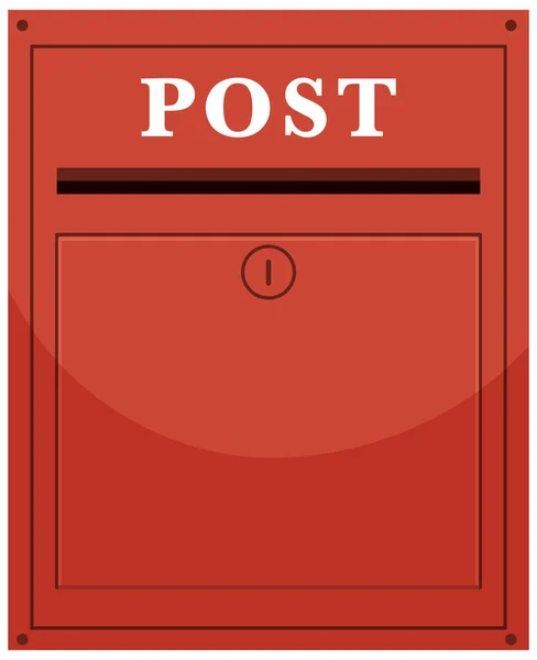 Isolated Postbox Cartoon Style Illustration — Image vectorielle