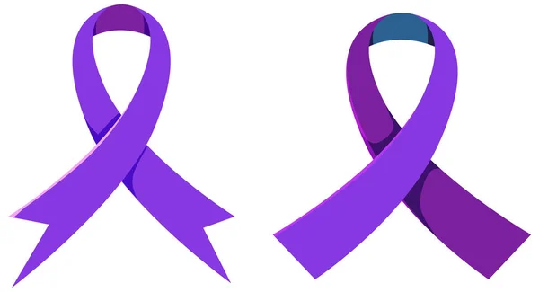 Epilepsy Awareness Ribbon Isolated Illustration — Vettoriale Stock