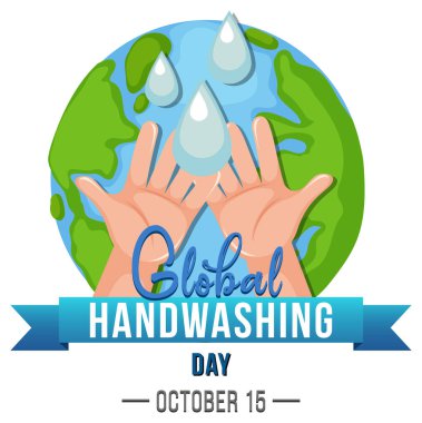 Küresel Yıkama Günü Afiş Tasarımı illüstrasyonu