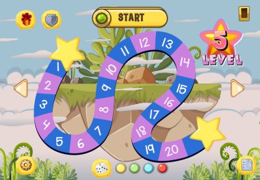 Çocuk illüstrasyonu için oyun şablonu sayılıyor