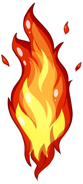 Flame Cartoon Style Isolated Illustration — Stock Vector