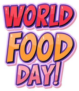 World food day word banner design illustration