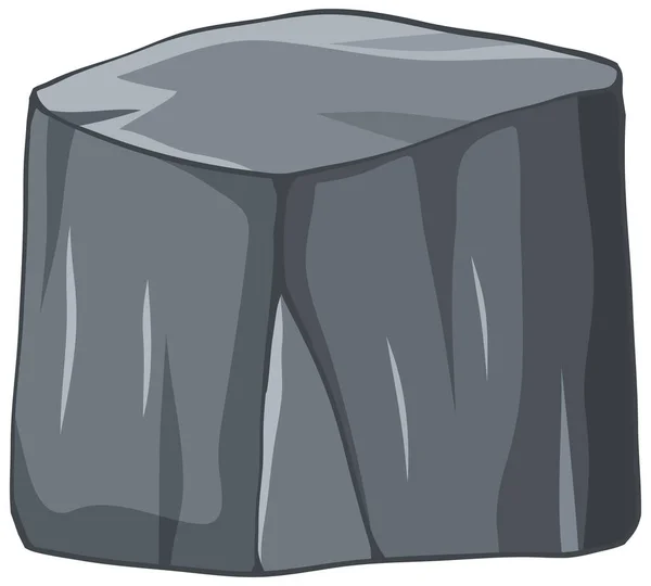 Piedra Aislada Ilustración Estilo Dibujos Animados — Vector de stock