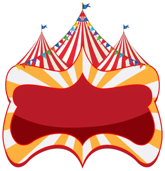 Ilustração Banner Circo Carnaval Vazio —  Vetores de Stock