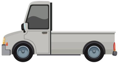 Isolated truck pickup car in cartoob style illustration