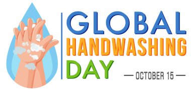 Küresel Yıkama Günü Afiş Tasarımı illüstrasyonu