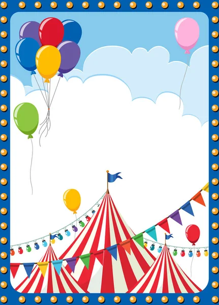 Circus Poster Achtergrond Met Circus Koepel Tent Illustratie — Stockvector