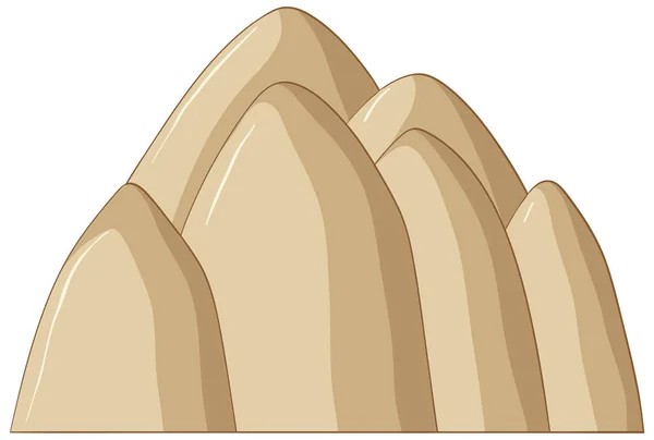 Sand Mountain Cartoon Style Illustration — Stock Vector