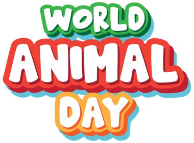 Dünya Hayvanlar Günü logo illüstrasyonuName