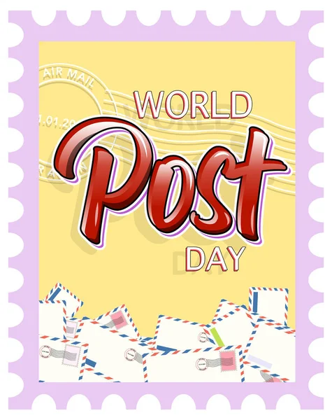 Logo Světová Pošta Obrázkem Obálky — Stockový vektor