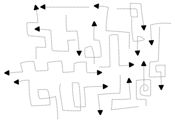 Set Pijlen Verschillende Richtingen Witte Achtergrond Illustratie — Stockvector