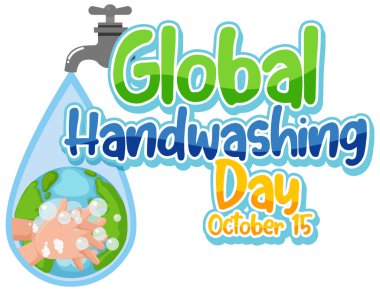 Küresel Yıkama Günü Afiş Tasarımı illüstrasyonu