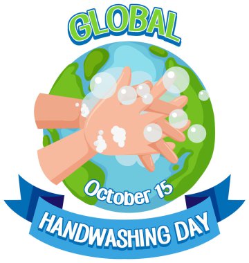 Küresel Yıkama Günü Afiş Tasarımı illüstrasyonu