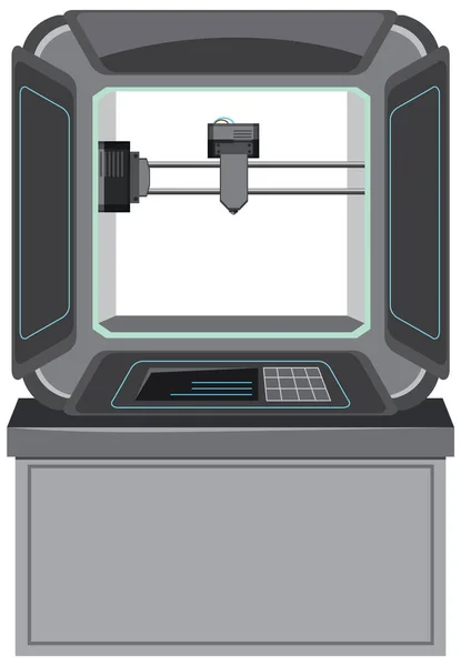 3D打印机模型计算机图解 — 图库矢量图片