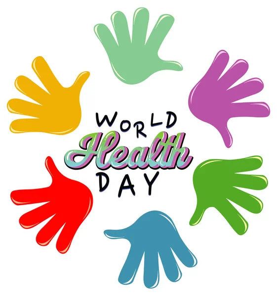 Poster Design World Health Day Illustration — Stock Vector