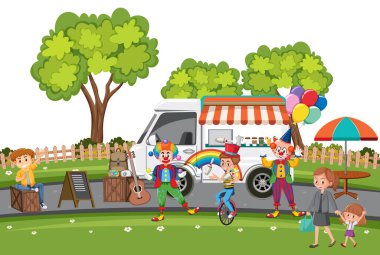 İnsanlar bit pazarından alışveriş yapıyor.