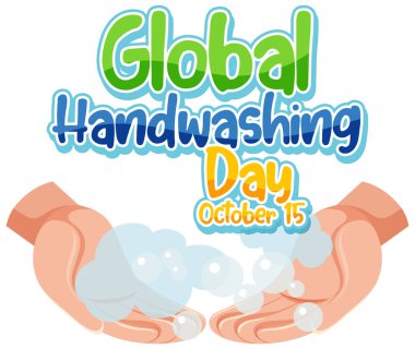 Küresel Yıkama Günü Afiş Tasarımı illüstrasyonu