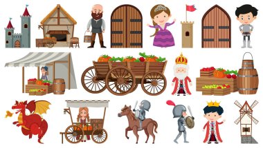 Fantezi çizgi film karakterleri ve çizim elementleri