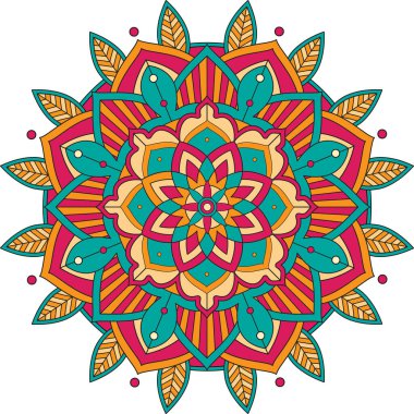 İnce çizgileri olan klasik mandala