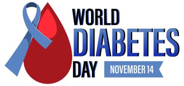 Dünya Diyabet Günü poster tasarımı çizimi