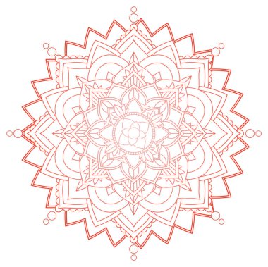 İnce çizgileri olan klasik mandala
