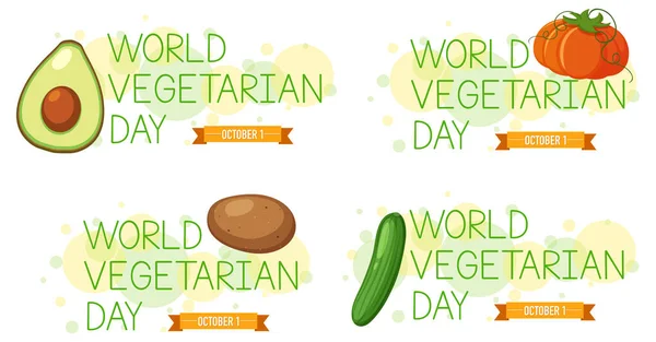 Постер Світовий Овочевий День Ілюстраціями Авокадо — стоковий вектор