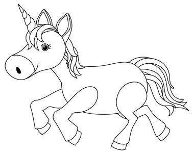 Siyah ve beyaz doodle karakter çizimi