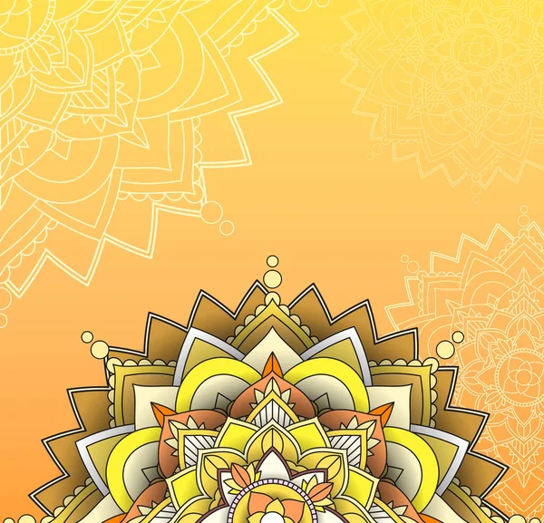 Belle Illustration Modèle Fond Mandala — Image vectorielle