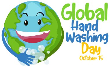 Küresel Yıkama Günü Afiş Tasarımı illüstrasyonu