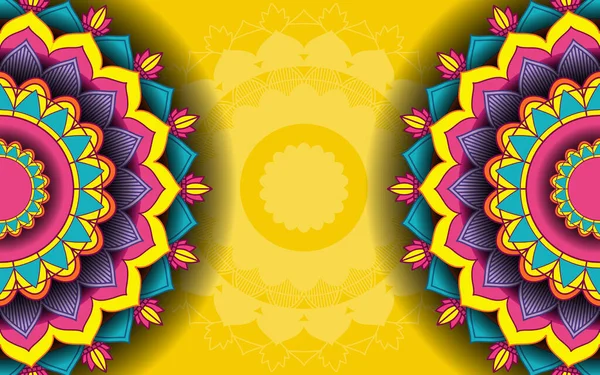 Schöne Mandala Hintergrundvorlage Illustration — Stockvektor
