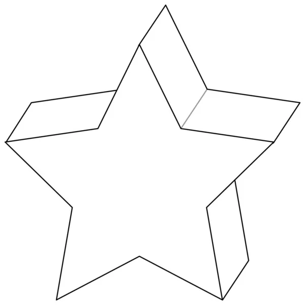 Esquema Garabatos Forma Estrella Para Colorear Ilustración — Vector de stock