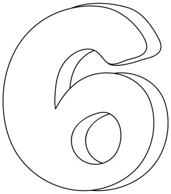 Siyah beyaz karalama karakteri çizimi