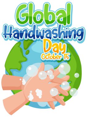 Küresel Yıkama Günü Afiş Tasarımı illüstrasyonu