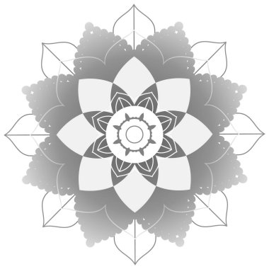 İnce çizgileri olan klasik mandala