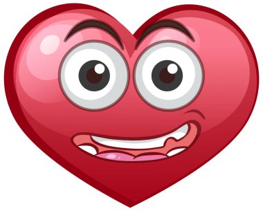 Beyaz arkaplan resimlerinde gülen kalp simgesi