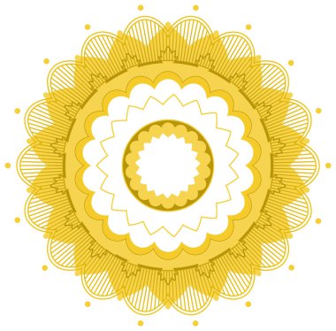 İnce çizgileri olan klasik mandala