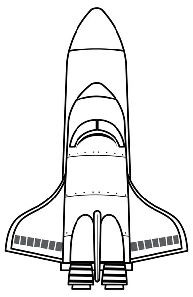 Esquema Garabato Cohete Para Colorear Ilustración — Archivo Imágenes Vectoriales