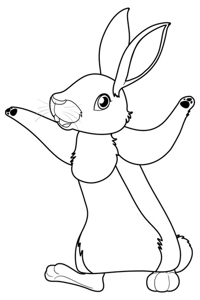 ウサギの人形のイラストの色のアウトライン — ストックベクタ