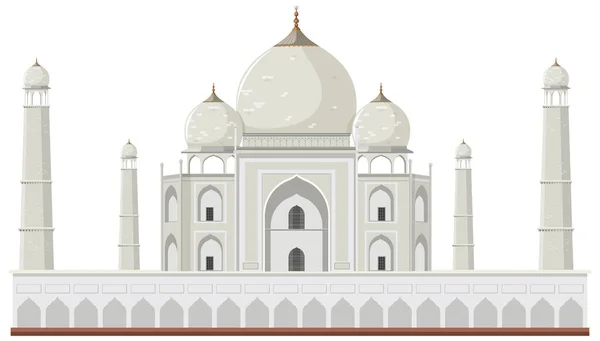 Edifício Mesquita Sobre Fundo Branco Ilustração — Vetor de Stock