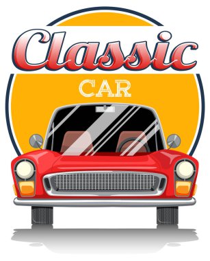 Beyaz arkaplanda klasik araba logosu