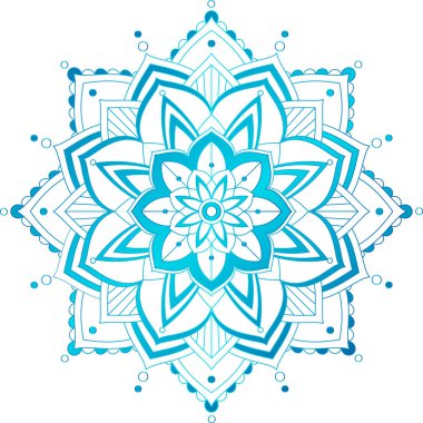 İnce çizgileri olan klasik mandala