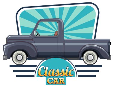 Beyaz arkaplanda klasik araba logosu