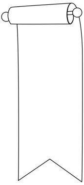 Siyah ve beyaz karalama karakteri çizimi