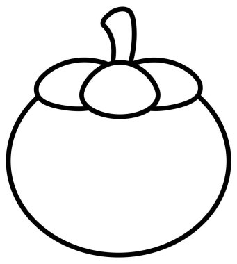 Renklendirme için Mangosteen karalama ana hatları