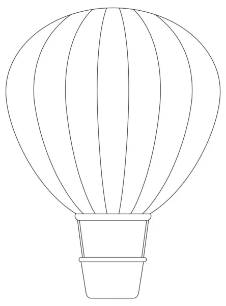 Ballon Zwart Wit Doodle Karakter Illustratie — Stockvector