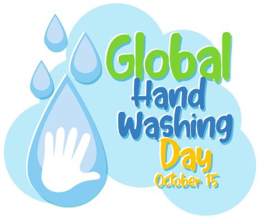 Küresel Yıkama Günü Afiş Tasarımı illüstrasyonu