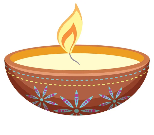 Diwali Indian Festival Lights Illustration — Stock Vector