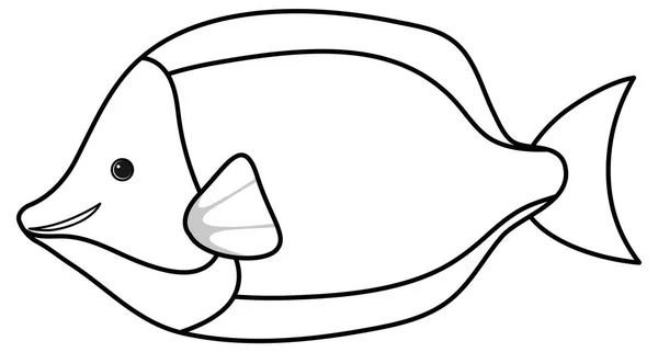 Ilustração Caráter Doodle Preto Branco — Vetor de Stock
